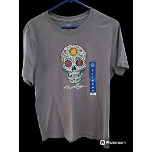 NEW Hurley Men's Dia De Surf Jersey Graphic Tee Size M Day of the Dead
